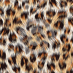 Leopard skin print. Vector seamless pattern
