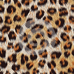 Leopard skin print. Vector seamless pattern