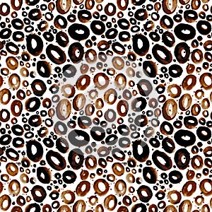 Leopard skin seamless pattern. wild cat fur background.