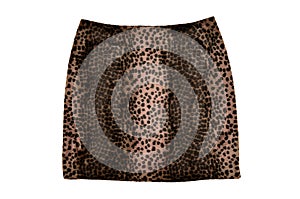 Leopard skin skirt isolated on white background.