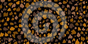Leopard skin texture. Animal background. Seamless pattern for your design. Vector illustration