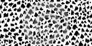 Leopard skin texture. Animal background. Seamless pattern for your design. Vector illustration