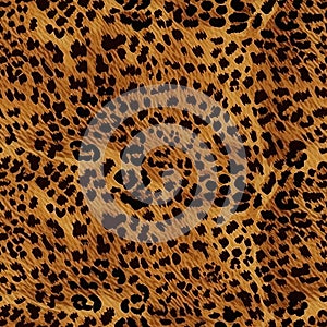 Leopard skin texture seamless pattern, animal leather design. AI illustration. Trendy modern design for printing clothes