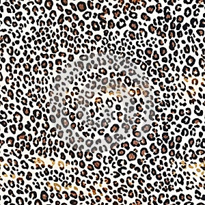 Leopard skin texture seamless pattern, animal leather design. AI illustration. Trendy modern design for printing clothes