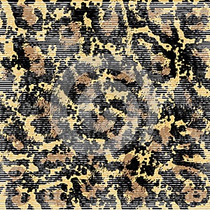 Leopard skin texture seamless pattern colored