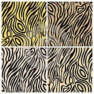 Leopard, tiger seamless pattern, abstract wild animal skin background. Set of leopard textures, design for backgrounds, prints