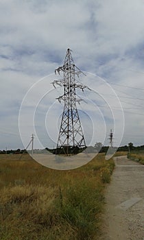 LEP, power line support. Russia