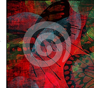 Lepidopterous Grunge Garden