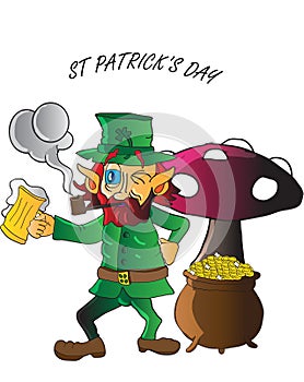 Leprechaun drinking