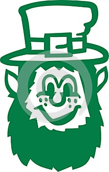 Leprechaun head cartoon