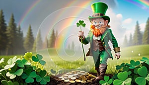 Leprechaun with Pot of Gold