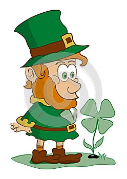 Leprechaun presenting