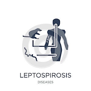 Leptospirosis icon. Trendy flat vector Leptospirosis icon on white background from Diseases collection