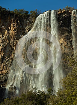 Lequarci waterfalls in the town of ulassai, central sardinia photo
