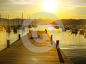 Lerici sunset jetty