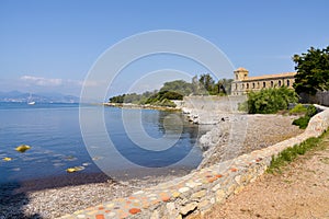 Lerins Abbey in Saint-Honorat island, France photo