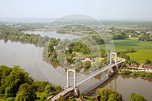 Les Andelys Suspension Bridge in France