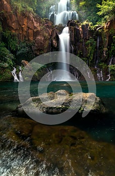 Les Cormorans waterfall in Saint-Gilles on Reunion Island