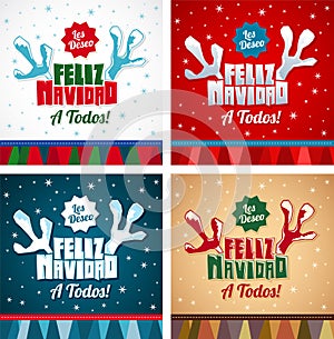 Les deseo Feliz Navidad a todos, I wish Merry Christmas to all spanish text photo