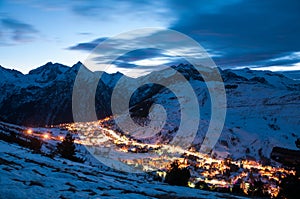 Les deux alpes at night