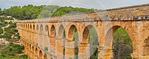 Les Ferreres Aqueduct or Pont del Diable - Devil's Bridge. A Roman aqueduct at Tarragona, Spain