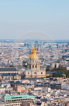 Les invalides - Aerial view of Paris.