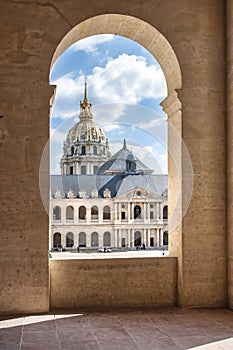 View of Les Invalides in Paris.