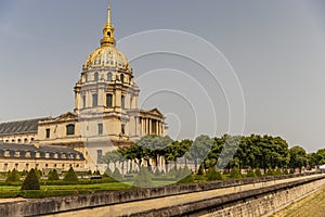 Les Invalides - complex of museums and monuments in Paris, France.