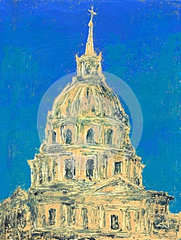 Les Invalides Paris - art painting