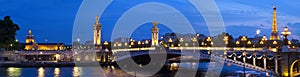 Les Invalides, Pont Alexandre III and the Eiffel Tower in Paris