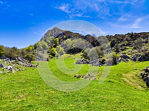 Les Morteres in the trail Ruta Collau Isornu PR AS 120, Sobrescobio, Redes Natural Park, Asturias, Spain photo