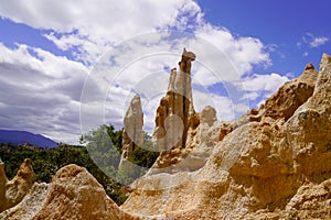 Les orgues d`Ille sur Tet Organs of Ille-sur-TÃªt fairy natural stone chimneys located on geological tourist site