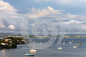 Les Trois-Ilets, Martinique - View to la Pointe du Bout and the bay of Fort de France photo