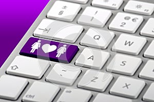 Lesbian Couple Symbol on a Keyboard