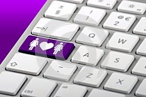 Lesbian Couple Symbol on a Keyboard photo
