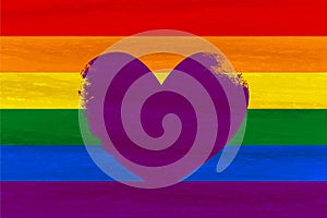 Lesbian, gay, bisexual, transgender LGBT pride flag. Rainbow fla