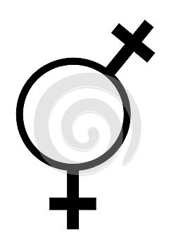 The Lesbian sexual orientation sign symbol white backdrop