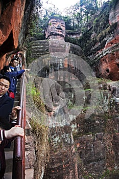 Leshan Giant Buddha in Sichuan province in China