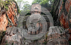 The Leshan Grand Buddha near Chengdu in China