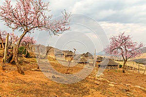 Lesotho hut, Africa.