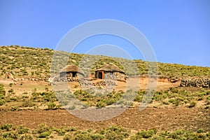 Lesotho hut, Africa.