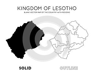 Lesotho map.