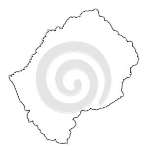 Lesotho outline map