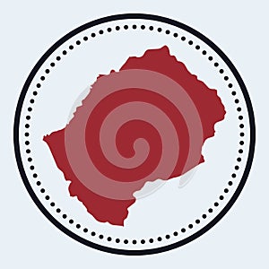 Lesotho round stamp.