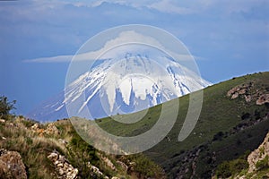 Lesser Ararat with clouds, Turkey