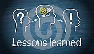 Lessons learned - Education and Knowledge Concept