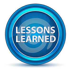 Lessons Learned Eyeball Blue Round Button photo