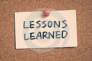Lessons learned photo