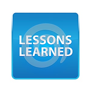 Lessons Learned shiny blue square button