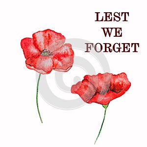 Lest we forget. Remembrance Day. Beautiful card